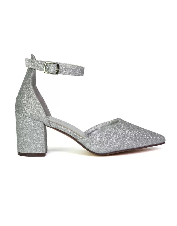 Silver | XY London | silver heels,silver mid heels,ivory court shoes,ivory mid block heels,ivory block heels