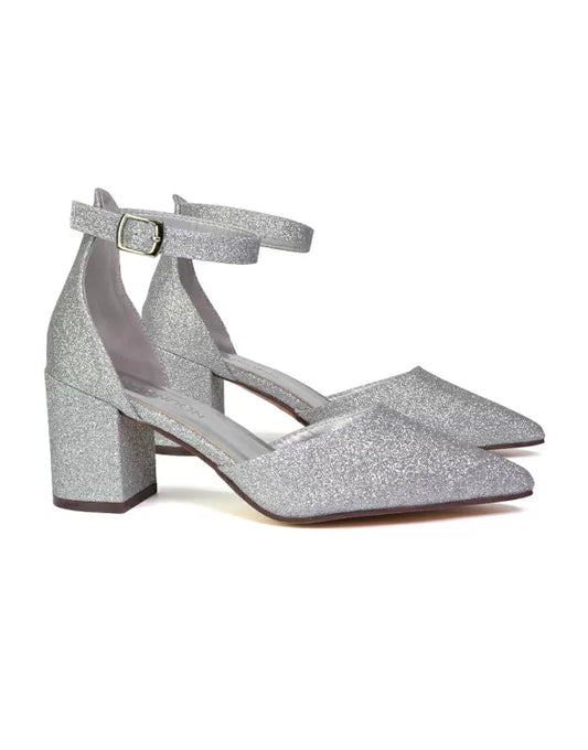 Silver | XY London | silver heels,silver mid heels,ivory court shoes,ivory mid block heels,ivory block heels