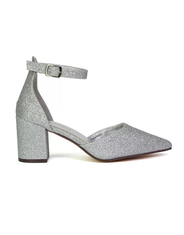 Silver | XY London | silver heels,silver mid heels,ivory court shoes,ivory mid block heels,ivory block heels