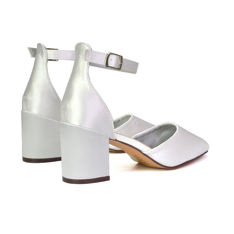 Silver | XY London | silver heels,silver mid heels,ivory court shoes,ivory mid block heels,ivory block heels