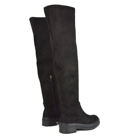 Black Faux Suede UK 6 | EU 39 | US 8 | XY London