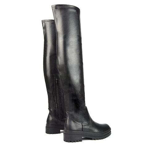 | XY London | Green Boots,Green Long Boots, Long Boots, Green Flat Boots,Green Shoes