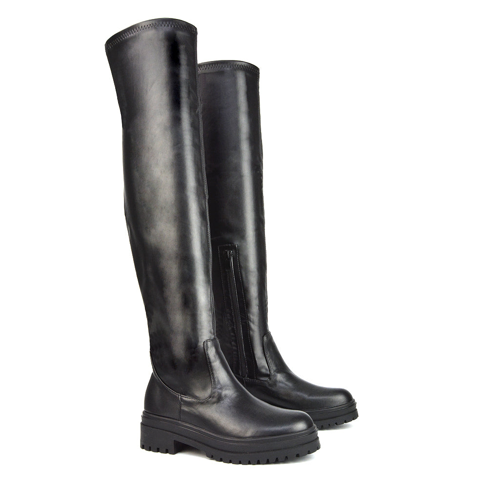 | XY London | Black Over the Knee Boots,Black Thigh High Boots,Black Long Boots
