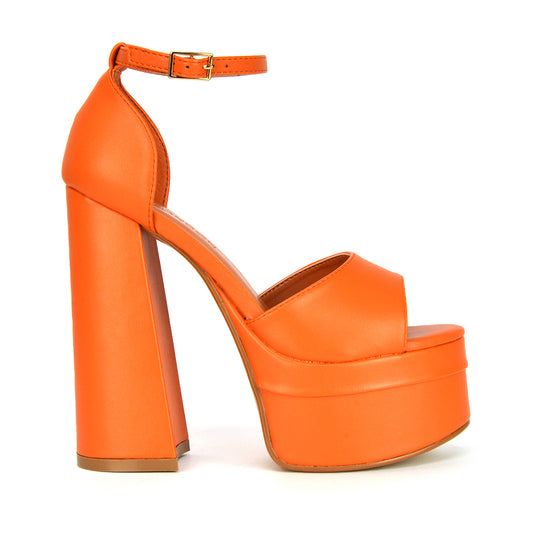  | XY London | Orange Heels,Orange High Heels,Orange Platform Heels
