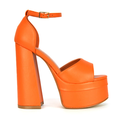  | XY London | Orange Heels,Orange High Heels,Orange Platform Heels