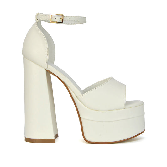  | XY London | White Heels,White High Heels,White Platform Heels
