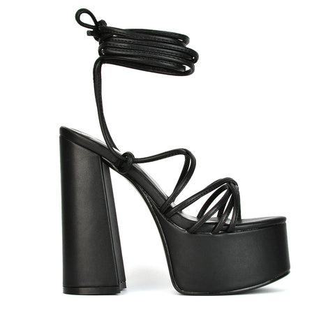 | XY London | Black Heels,Black Platform Heels, Black Block Heels, Black Lace Up Heels
