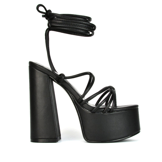 | XY London | Black Heels,Black Platform Heels, Black Block Heels, Black Lace Up Heels