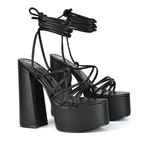 | XY London | Black Heels,Black Platform Heels, Black Block Heels, Black Lace Up Heels