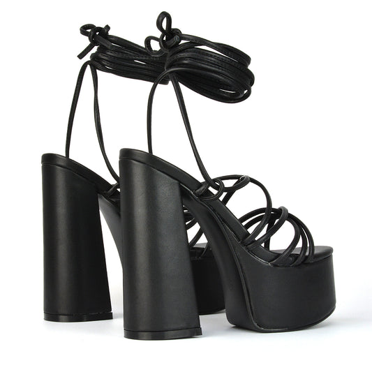 | XY London | Black Heels,Black Platform Heels, Black Block Heels, Black Lace Up Heels