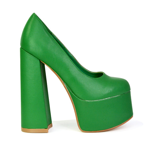  | XY London | green heels,green high heels,green block heels,green platform heels
