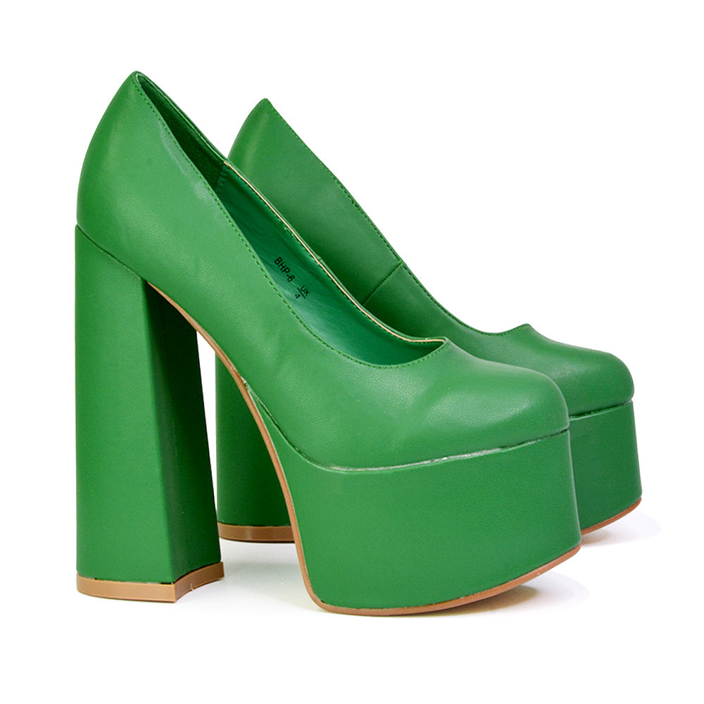  | XY London | green heels,green high heels,green block heels,green platform heels