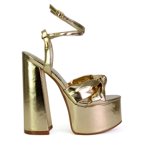  | XY London | gold heels,gold high heels,gold platform heels,gold block heels,gold strappy heels