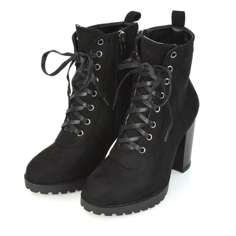 Black Faux Suede UK 4 | EU 37 | US 6 | XY London