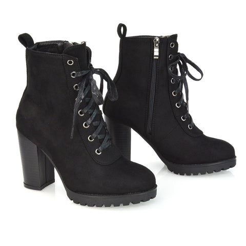 Black Faux Suede UK 4 | EU 37 | US 6 | XY London