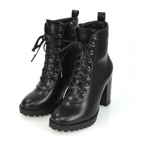 Black Synthetic Leather UK 6 | EU 39 | US 8 | XY London