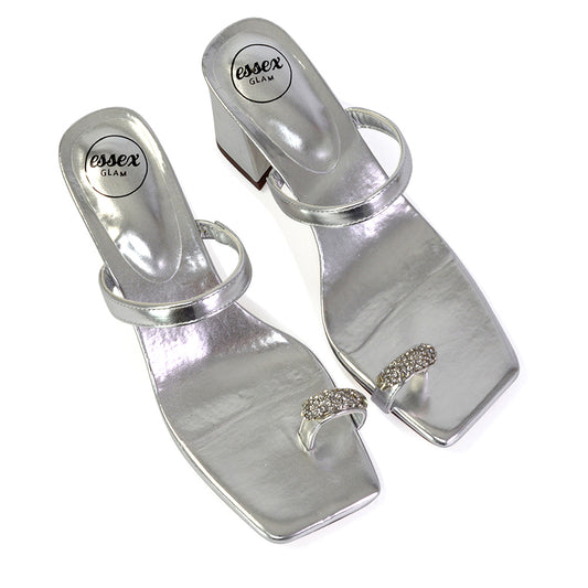  | XY London | silver heels,silver high heels,silver mules,silver mule heels,silver block heels