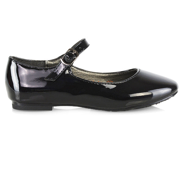 Connie Strappy Buckle Detail Flat Ballerina Bridal Pump Wedding Shoes