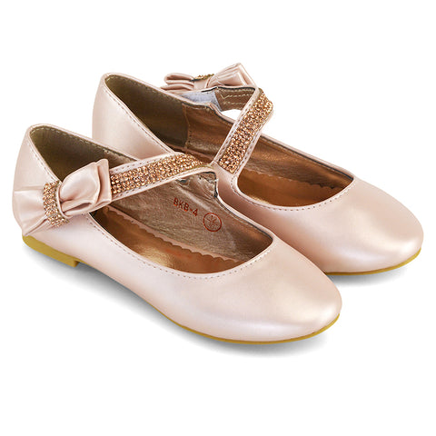  | XY London | diamante strap pumps,white girls ballerina pumps,kids bridal shoes,white pumps