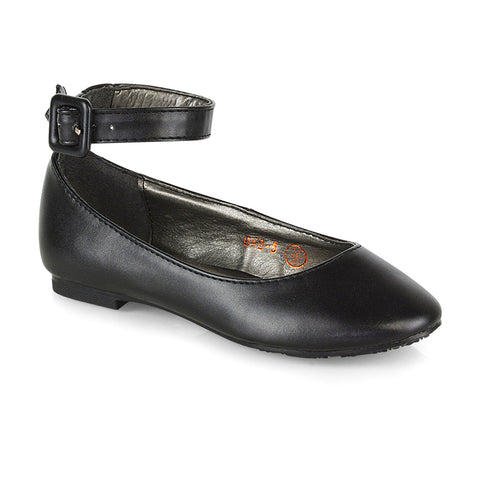 Black Synthetic Leather UK 1 | EU 33 | US 2 | XY London