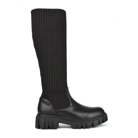 Black Synthetic Leather UK 4 | EU 37 | US 6 | XY London