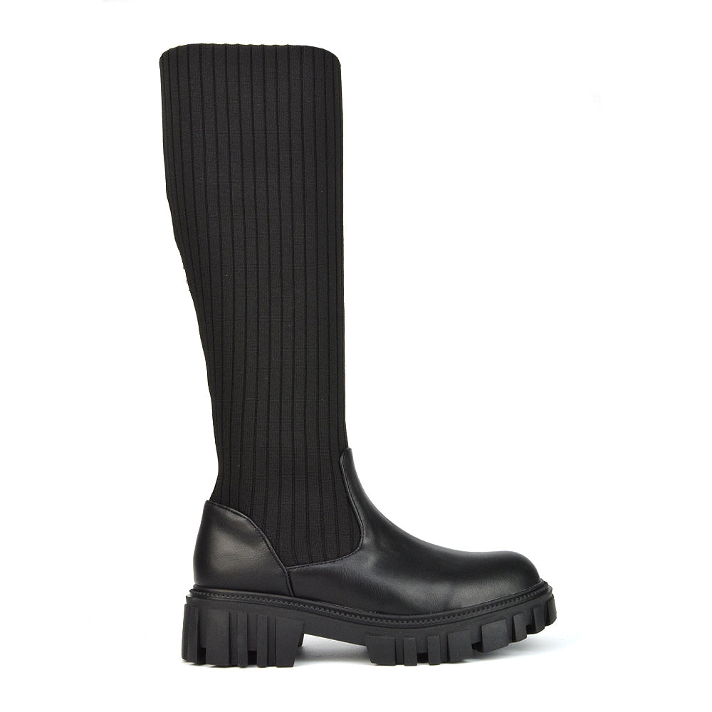 Black Synthetic Leather UK 8 | EU 41 | US 10 | XY London