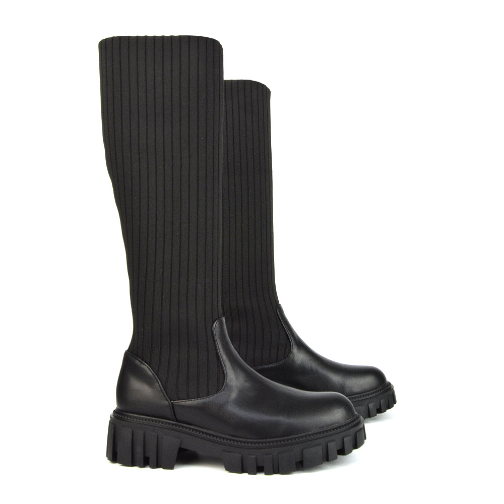 Black Synthetic Leather UK 8 | EU 41 | US 10 | XY London