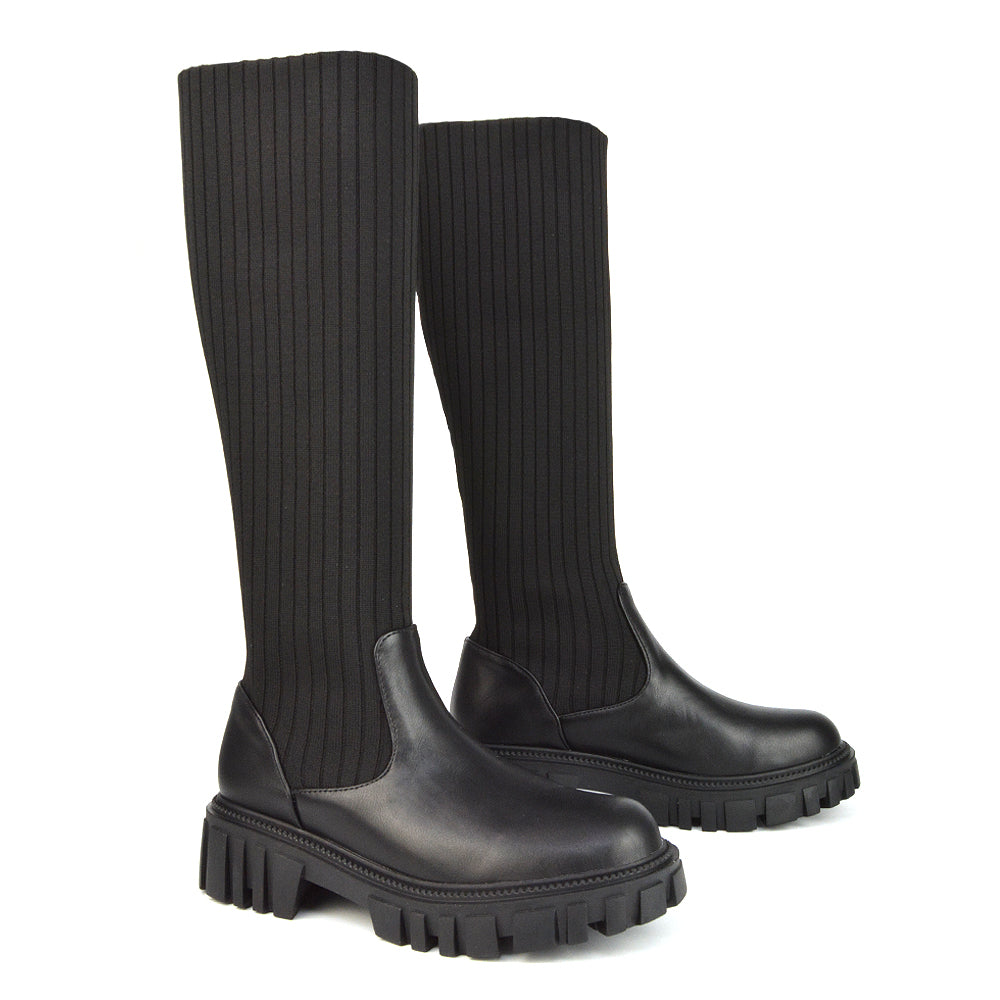Black Synthetic Leather UK 7 | EU 40 | US 9 | XY London