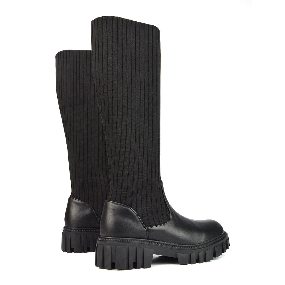 Black Synthetic Leather UK 6 | EU 39 | US 8 | XY London