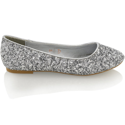 silver | XY London | glitter pumps,glitter pump shoes,glitter ballerina shoes,glitter bridal shoes