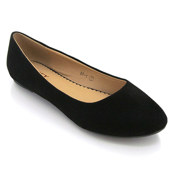 MALEFICENT FLAT BLOCK HIGH HEELED SLIP ON BALLERINA PUMP SHOES FAUX SUEDE