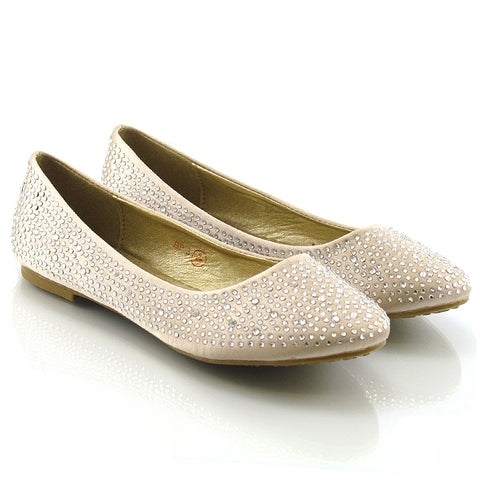 Beige  | XY London | Champagne Pumps,Champagne Flats,Champagne Ballerina Pumps