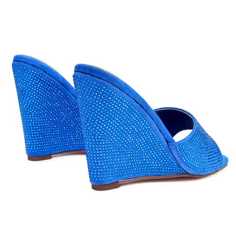 | XY London | green wedges,green wedge heels,green wedge sandals,green wedge heel sandals,green diamante wedges