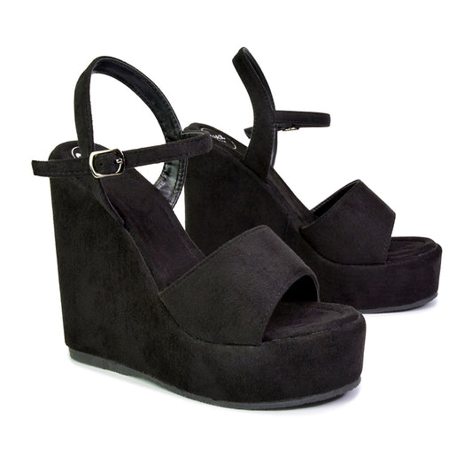 | XY London | black heels,black high heels,black wedges,black wedge heels,black platform wedge heels