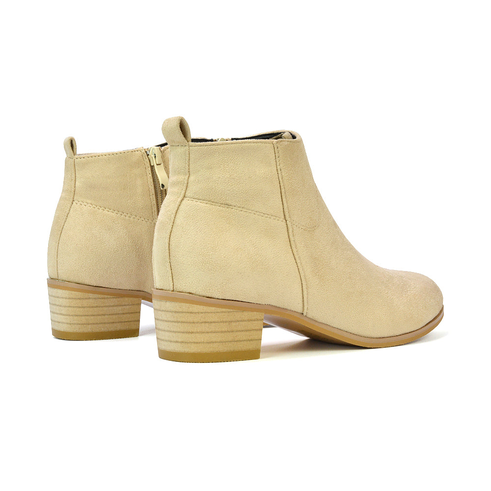 Beige Ankle Boots Heeled Boots XY London xylondon