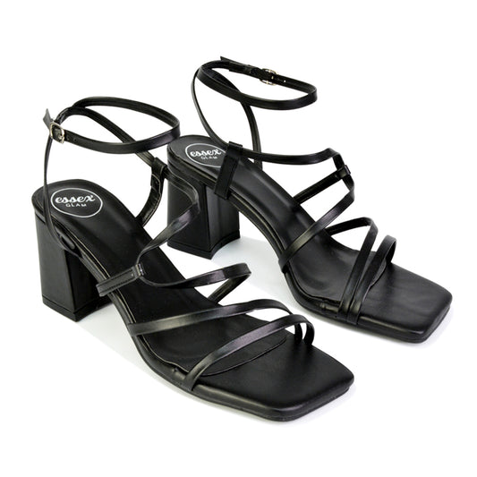 White | XY London | white heels,white high heels,white block heels,white mid heels,white strappy heels