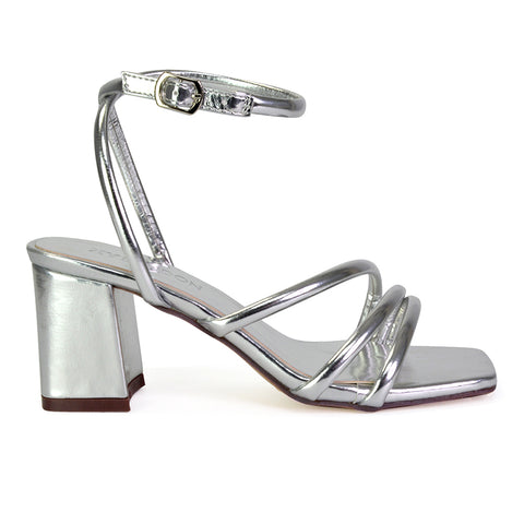 Silver | XY London | silver heels,silver high heels,silver mid heels,silver block heels,silver mid block heel sandals