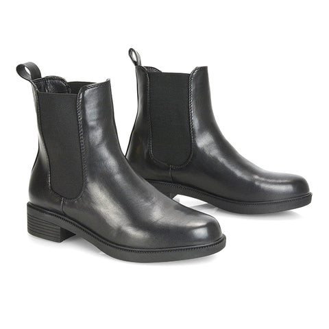 Black Synthetic Leather UK 7 | EU 40 | US 9 | XY London