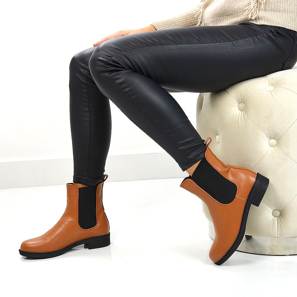 | XY London | chelsea boots,womens ankle boots,tanned ankle boots,tanned boots