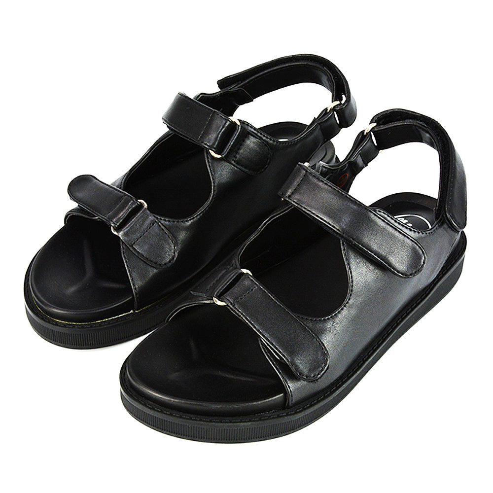 | XY London | White Sandals,White Dad Sandals,White Flat Sandals,White Strappy Sandals
