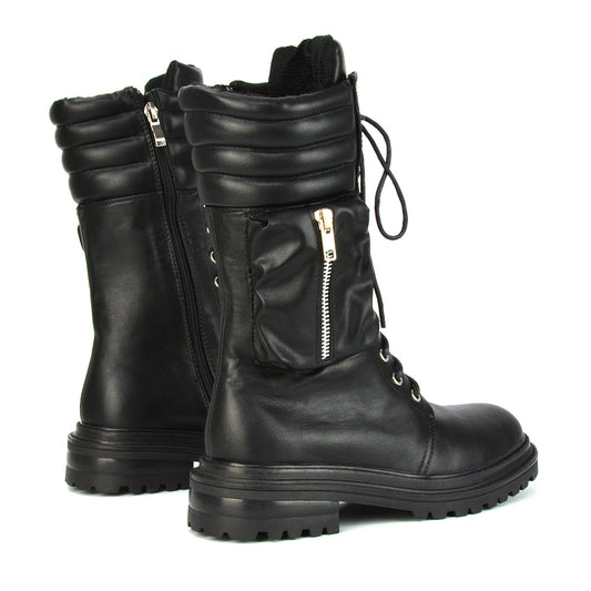 | XY London | Black Boots,Black Biker Boots,Black Calf Boots,Black Lace up Boots,Black Lace Up Biker Boots,Black Combat Boots,Black Military Boots