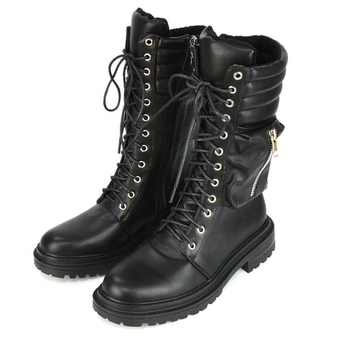 Black Synthetic Leather UK 3 | EU 36 | US 5 | XY London
