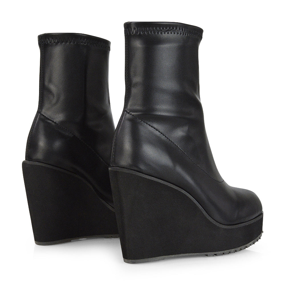 Black Synthetic Leather UK 3 | EU 36 | US 5 | XY London
