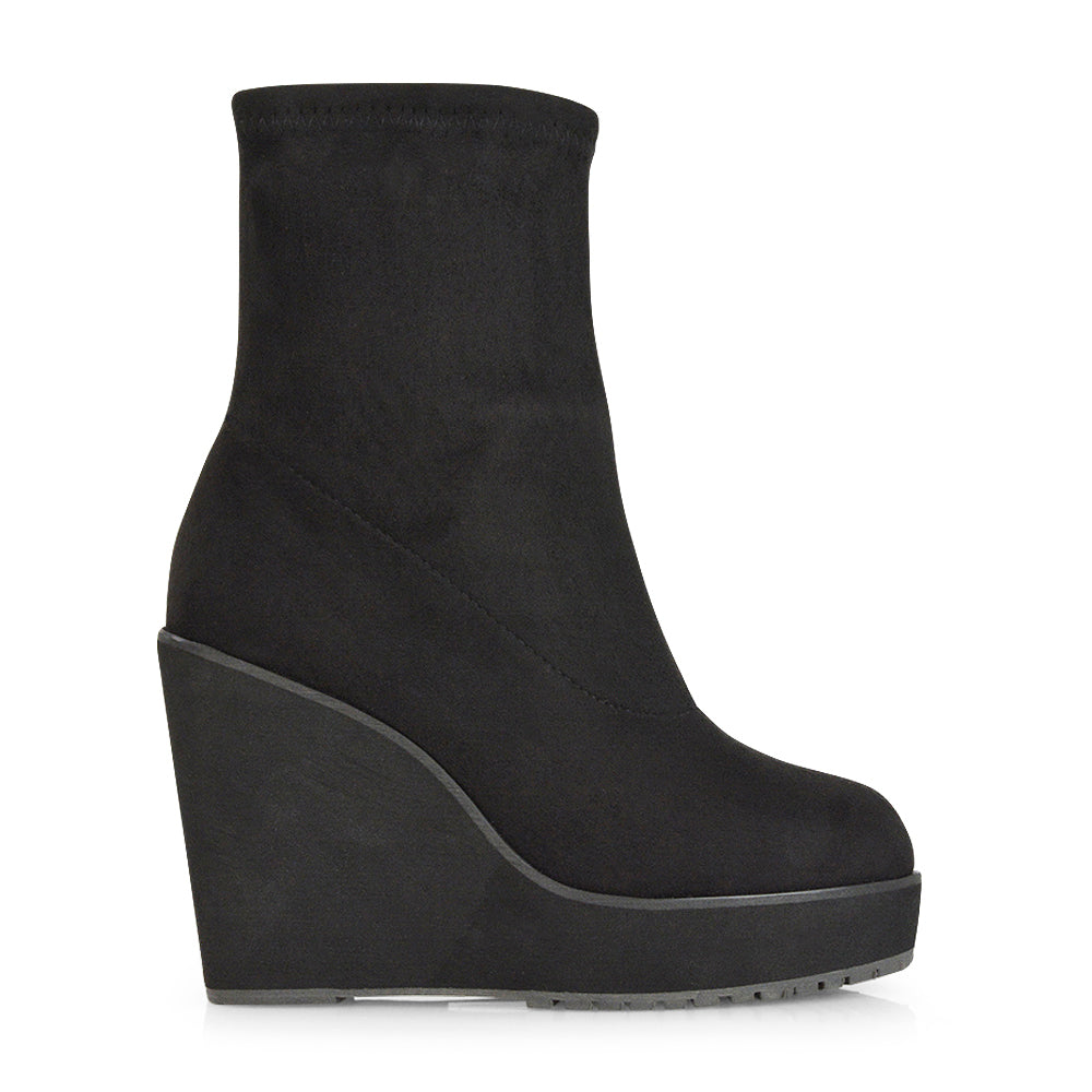 Black Faux Suede UK 5 | EU 38 | US 7 | XY London