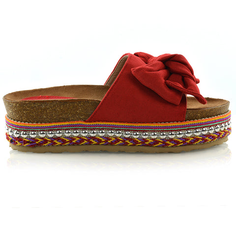 Red | XY London | Red Sandals,Red Sliders,Red Flatforms