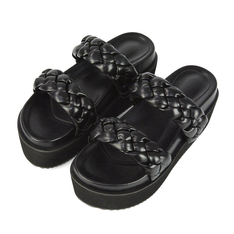 Black Synthetic Leather UK 7 | EU 40 | US 9 | XY London