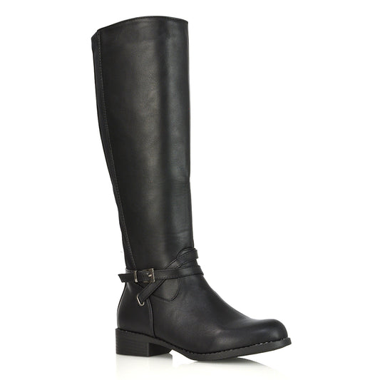 | XY London | ,,Black Knee High Boots, Black Flat Knee High Boots, Black Boots,,