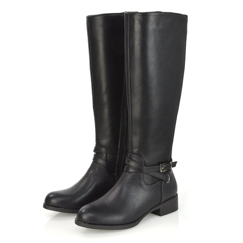 Black Synthetic Leather UK 6 | EU 39 | US 8 | XY London