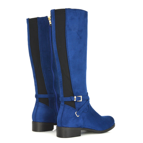 Blue  | XY London | ,,,,Navy Boots, Navy Long Boots, Navy Knee Hgh Boots