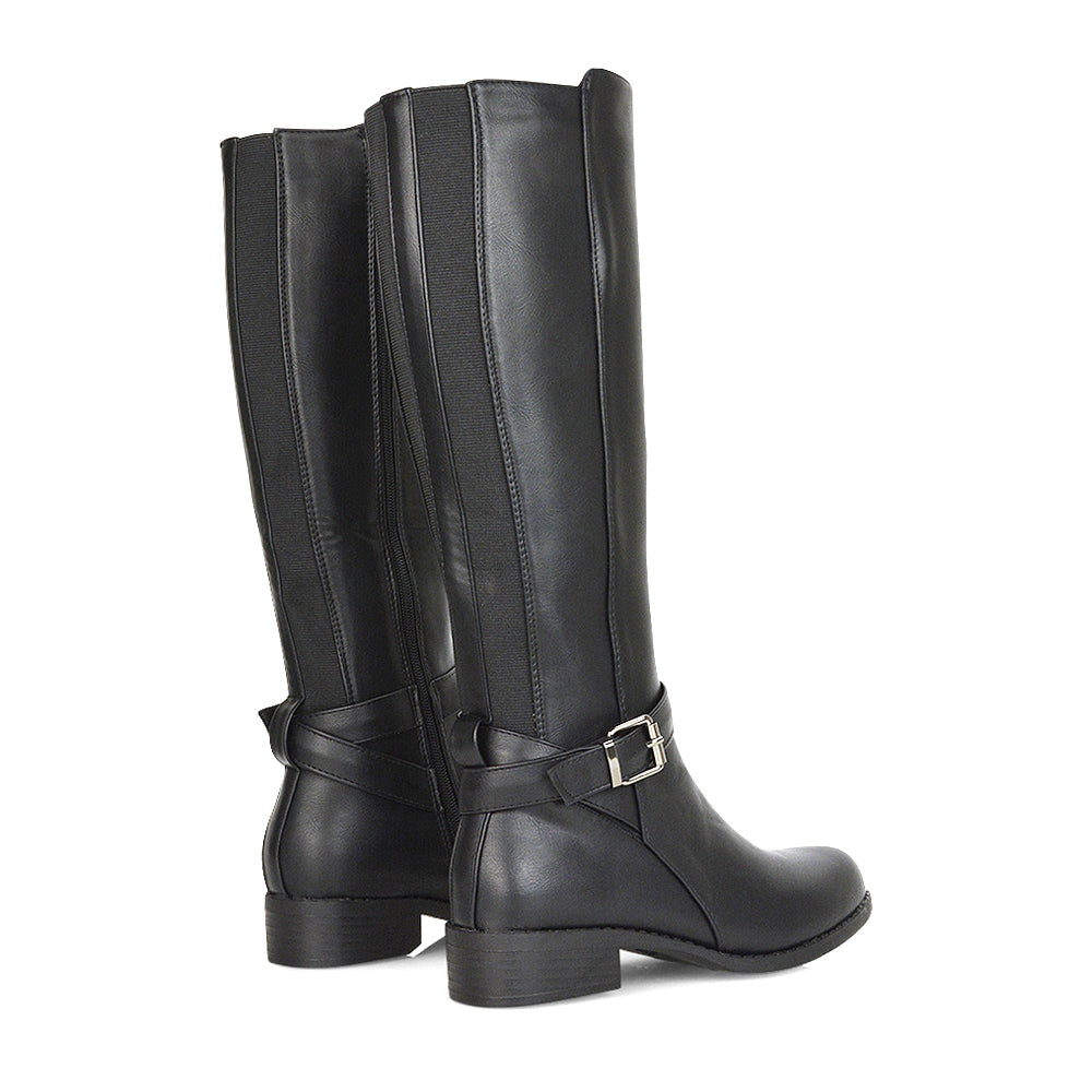 Black Synthetic Leather UK 7 | EU 40 | US 9 | XY London